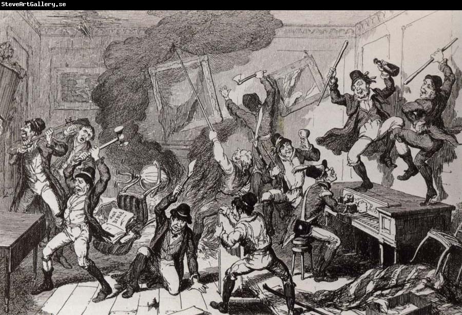 Thomas Pakenham Rebels dancing the Carmagnolle in a captured house by cruikshank